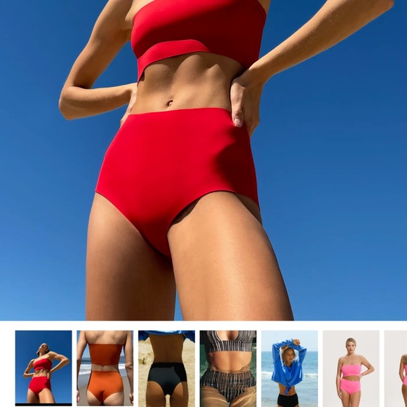 Cali Dreaming neoprene bright red bikini set XS/S - like new - Picture 5 of 5